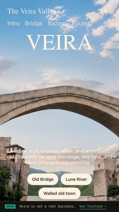 Veira. Tourism · River town